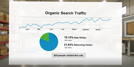 Graph of organic search traffic