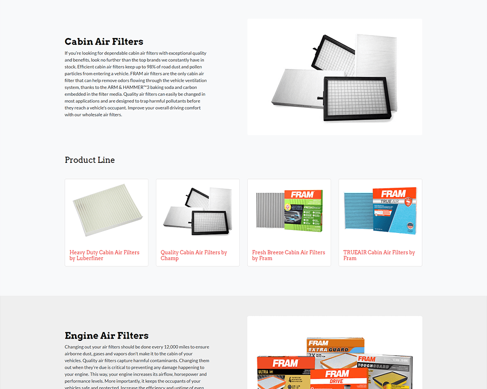 Screenshot of DMac - Filtration page