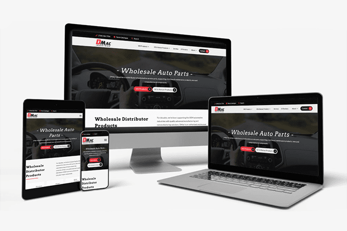 The DMac home page on multiple devices