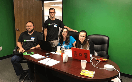 Momentum team with Girls Who Code