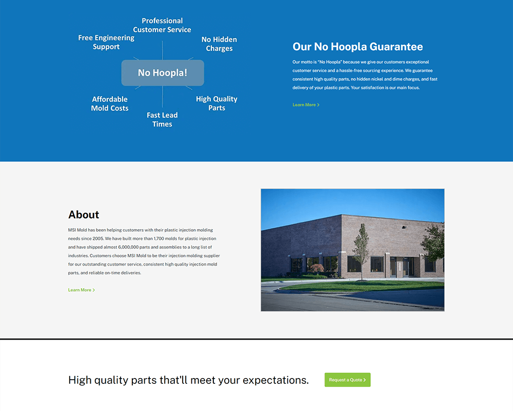 Screenshot of MSI Mold - No Hoopla section