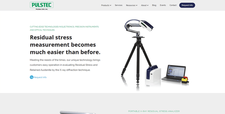 Screenshot of Pulstec USA - Home page