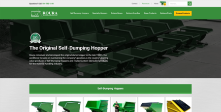 Screenshot of Roura Material Handling - Home page