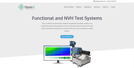 Screenshot of Signal.X Technologies LLC - Home page