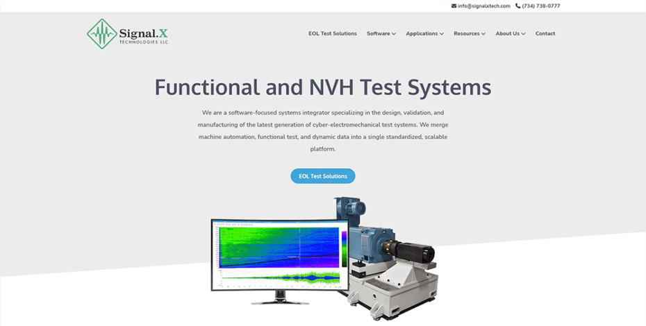 Screenshot of Signal.X Technologies LLC - Home page