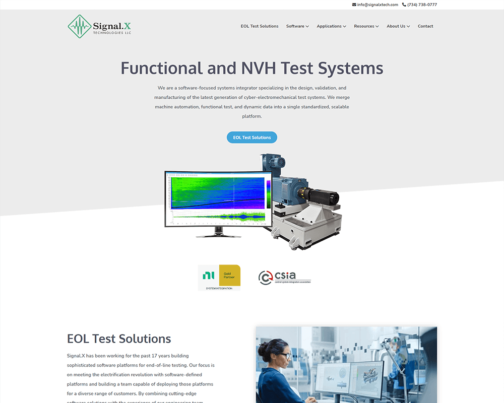 Screenshot of Signal.X Technologies LLC - Home page
