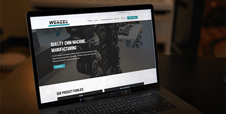Laptop with Wenzel America website home page