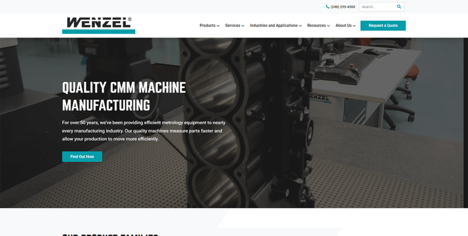 Screenshot of Wenzel America - Home page