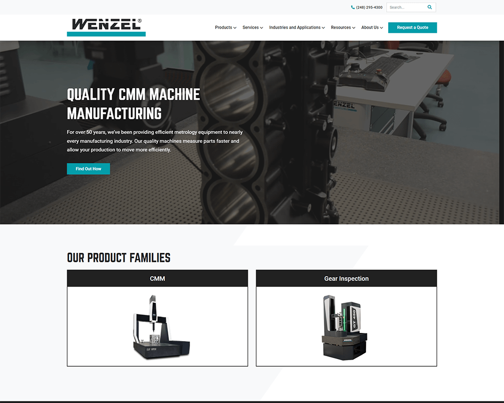 Screenshot of Wenzel America - Home page