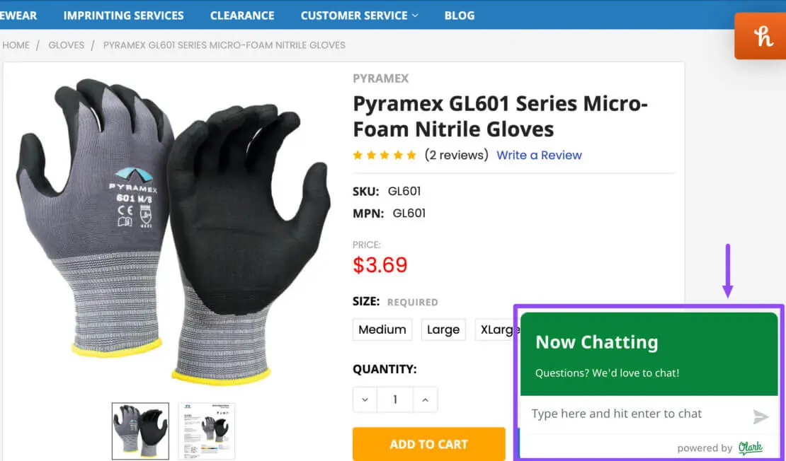 Now chatting widget on website
