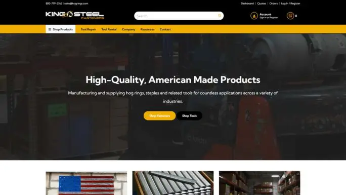 King Steel website