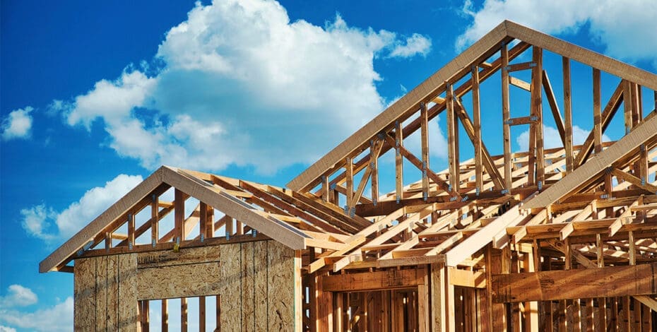 new home construction of a house