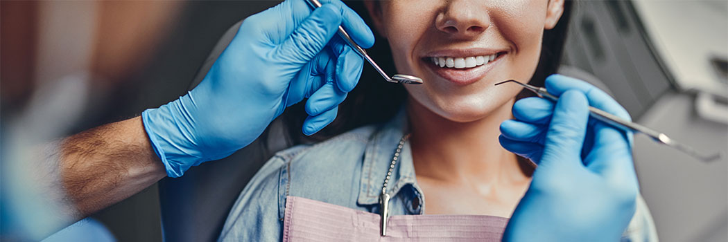 Woman in dental clinic