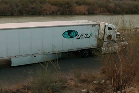 TSI truck on freeway