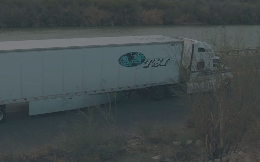 TSI truck on freeway
