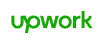 The logo for upwork, a platform that allows businesses to find freelance writers, designers, and other experts