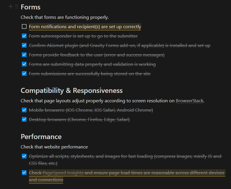 wordpress website launch checklist