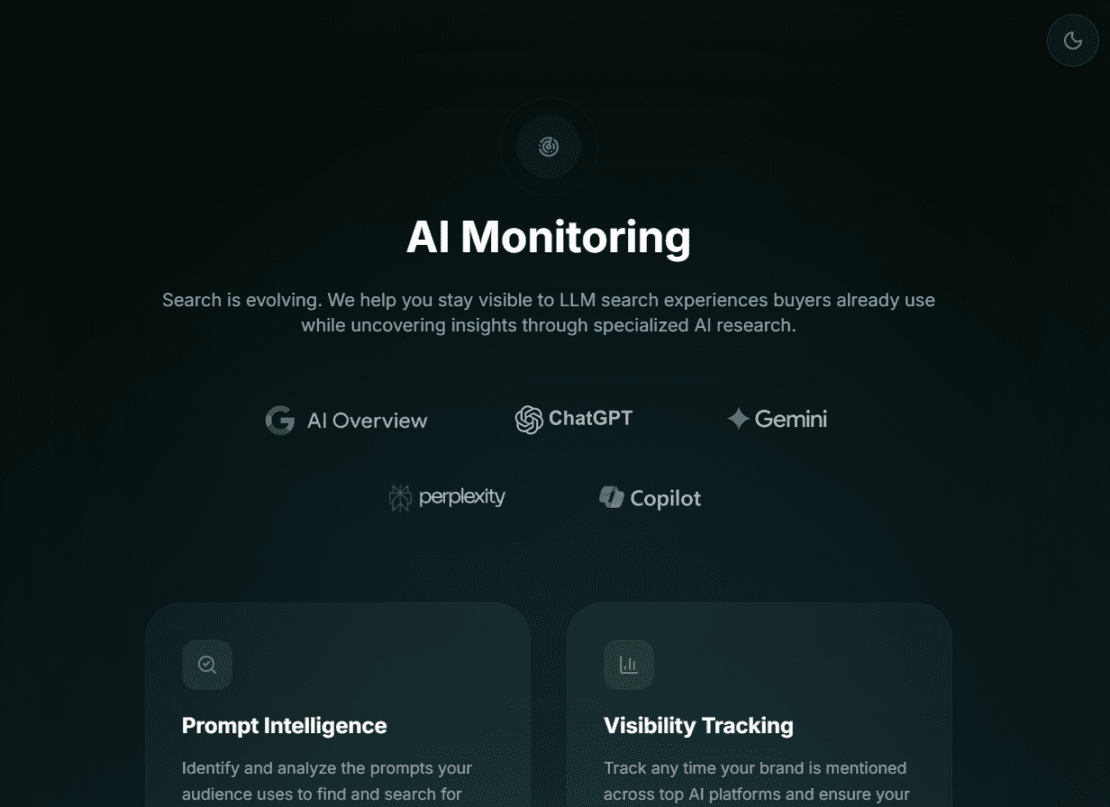 A screenshot from Momentum labs that discusses AI monitoring